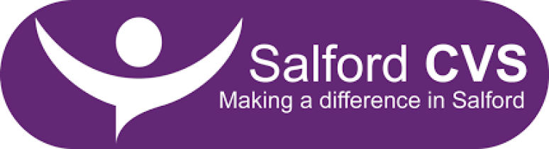 Salford CVS logo with the slogan "Making a difference in Salford"