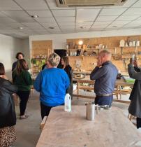 People talking and networking at an event