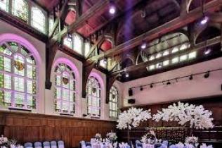 A picture of a room decorated in The Old Courts for a wedding