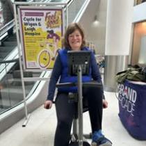 A woman exercising